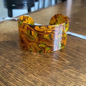 Cosmic Couture - Orange Cuff Bracelet